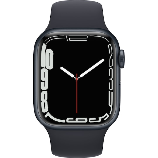 Apple Watch Series 7 41mm GPS (midnatt alu/midnatt sportsreim)