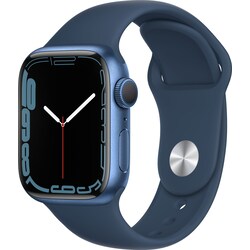 Apple Watch Series 7 41mm GPS (blå alu/havdypblå sportsreim)