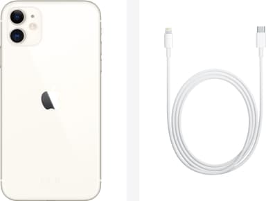 iPhone 11 128 GB (hvit)