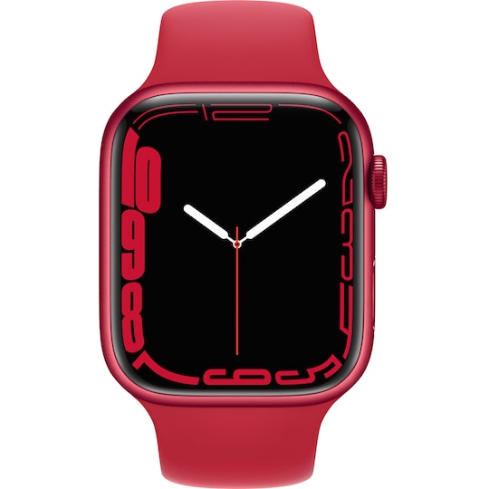 Apple Watch Series 7 45mm GPS+eSIM (rød alu/rød sportsreim)