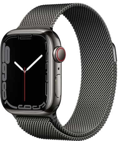 Apple Watch Series 7 41mm GPS+eSIM (grafitt stål/grafitt Milanese-reim)