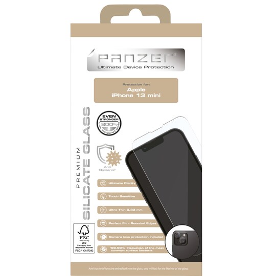 Panzer Full-Fit iPhone 13 mini skjermbeskytter