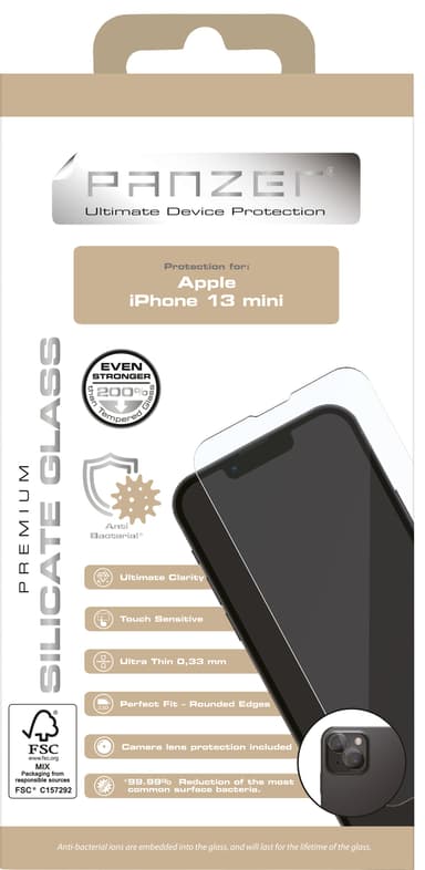 Panzer Full-Fit iPhone 13 mini skjermbeskytter