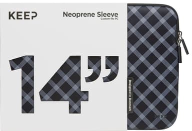 KEEP 14" Neoprene etui (black tartan)