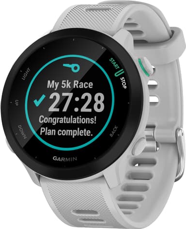 Garmin Forerunner 55 GPS sportsklokke (hvit)