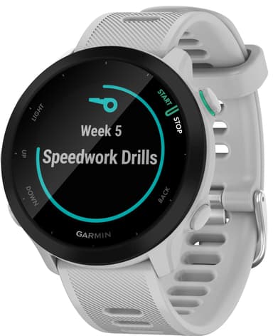 Garmin Forerunner 55 GPS sportsklokke (hvit)