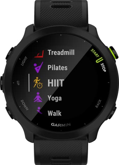 Garmin Forerunner 55 GPS sportsklokke (sort)