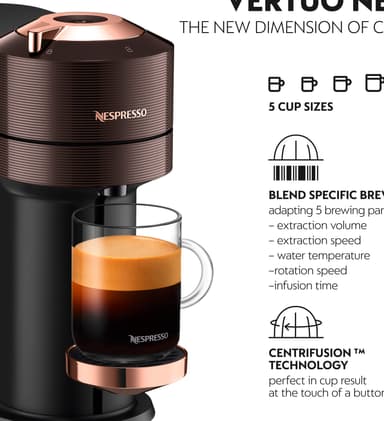 NESPRESSO® Vertuo Next kaffemaskin fra DeLonghi, Brun