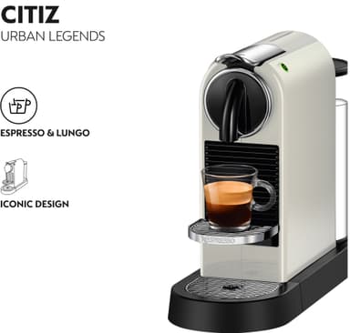 NESPRESSO® CitiZ kaffemaskin fra Delonghi, Hvit