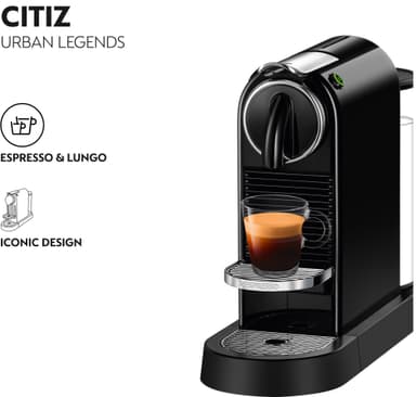 NESPRESSO® CitiZ kaffemaskin fra Delonghi, Sort