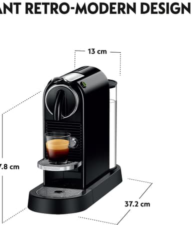 NESPRESSO® CitiZ kaffemaskin fra Delonghi, Sort