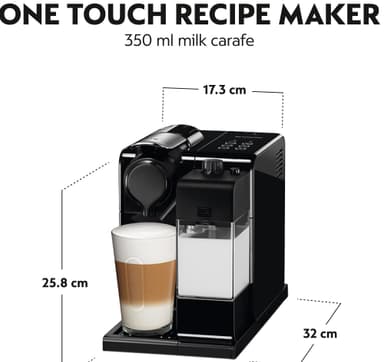 NESPRESSO® Lattissima Touch kaffemaskin fra Delonghi, Sort