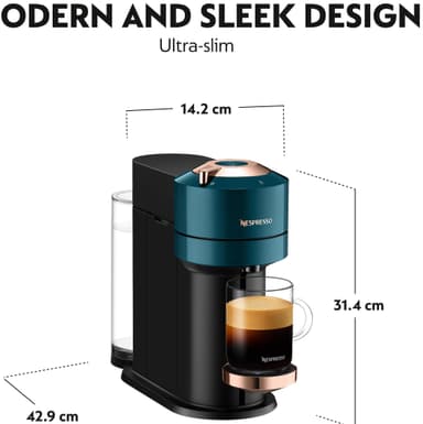 NESPRESSO® Vertuo Next kaffemaskin fra DeLonghi, Luxury Teal