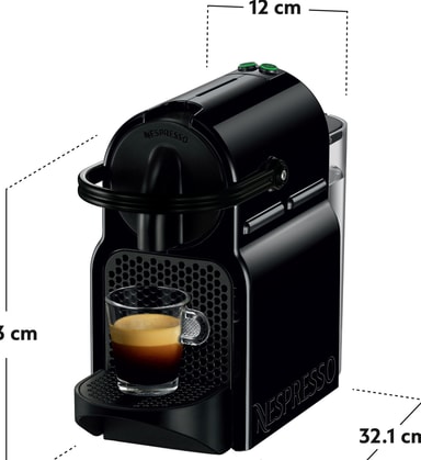 NESPRESSO® Inissia kaffemaskin fra DeLonghi, Sort - Elkjøp