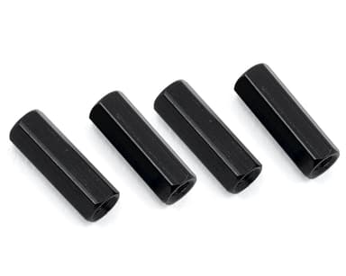 HQProp M3 x 15mm Aluminum Hex Standoffs Black (4)