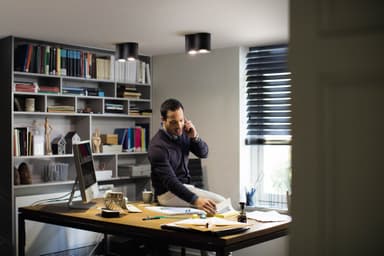 Philips Hue Pillar dobbelt spotlys 2x5W (sort)
