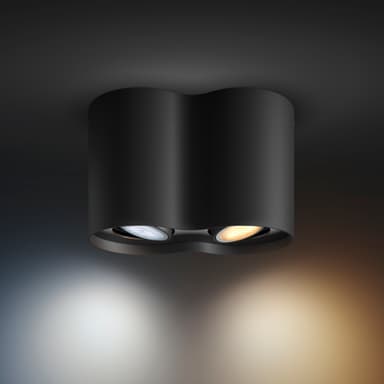 Philips Hue Pillar dobbelt spotlys 2x5W (sort)