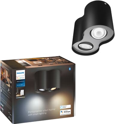 Philips Hue Pillar dobbelt spotlys 2x5W (sort)