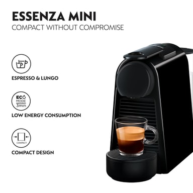 NESPRESSO® Essenza Mini kaffemaskin fra Delonghi, Sort - Elkjøp