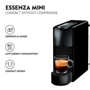 NESPRESSO® Essenza Mini kaffemaskin fra Krups, Sort