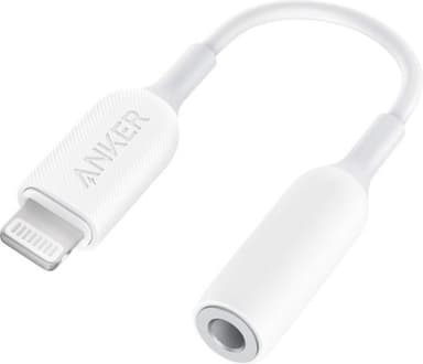 Anker Apple Lightning til 3,5 mm jack adapter for hodetelefoner (hvit)