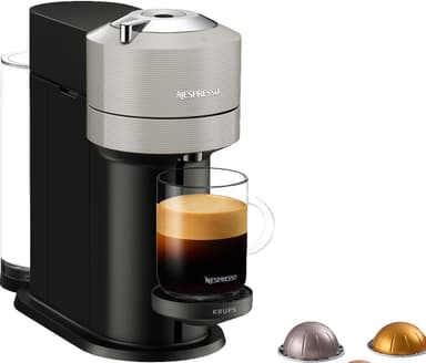 NESPRESSO® Vertuo Next kaffemaskin fra Krups, Lys grå