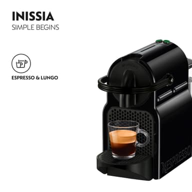 NESPRESSO® Inissia kaffemaskin fra DeLonghi, Sort