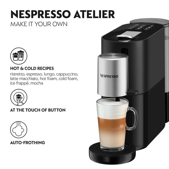 NESPRESSO® Atelier Kaffemaskin fra Krups, Sort