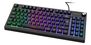 DELTACO GAMING TKL membran gaming tastatur, RGB, britisk layout, bla