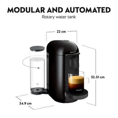 NESPRESSO® Vertuo Plus kaffemaskin fra Krups, Sort
