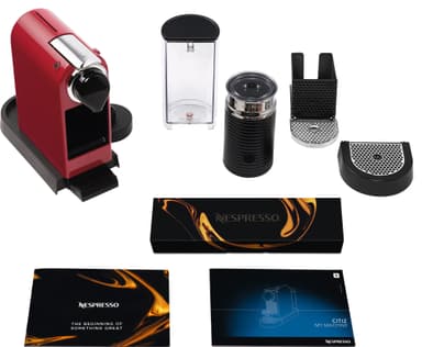 NESPRESSO® CitiZ & Milk kaffemaskin fra Krups, Rød