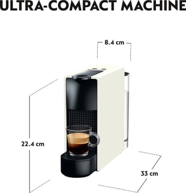 NESPRESSO® Essenza Mini kaffemaskin fra Krups, Hvit