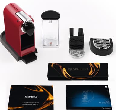 NESPRESSO® CitiZ kaffemaskin fra Krups, Rød