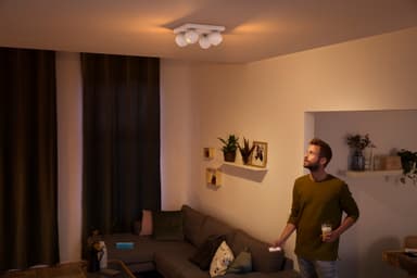 Philips Hue Buckram spotlys 4x5W (hvit)