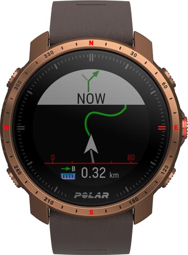 Polar Grit X Pro multisportsklokke M/L (copper/brun)