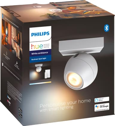 Philips Hue Buckram spotlys (hvit)