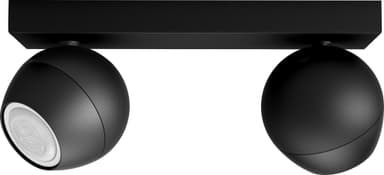 Philips Hue Buckram spotlys 2x5W (sort)