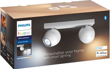 Philips Hue Buckram spotlys 2x5W (hvit)