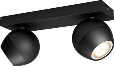 Philips Hue Buckram spotlys 2x5W (sort)