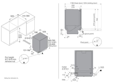 Asko oppvaskmaskin DSD8237 helintegrert