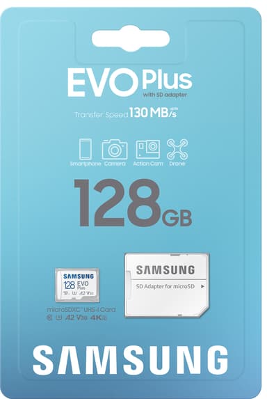 Samsung EVO Plus micro SD minnekort (128GB)