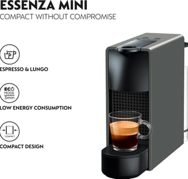 NESPRESSO® Essenza Mini kaffemaskin fra Krups, Grå