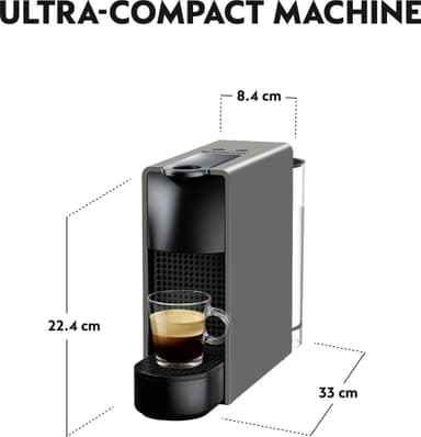NESPRESSO® Essenza Mini kaffemaskin fra Krups, Grå