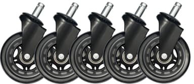 Essentials 75 mm Rollerblade hjul - 5-pakning (Transparent sort)