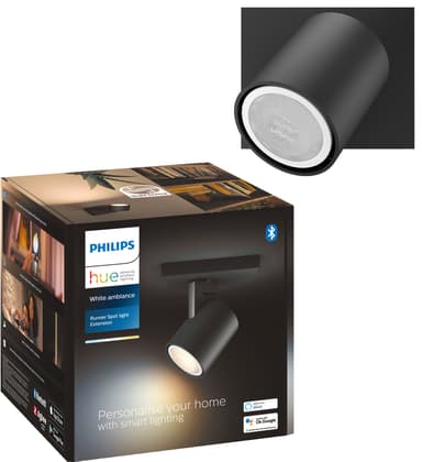 Philips Hue Runner spotlys utvidelse (sort)