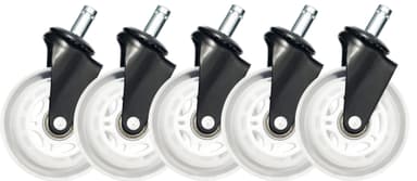 Essentials 75 mm Rollerblade hjul - 5-pakning (Transparent hvit)