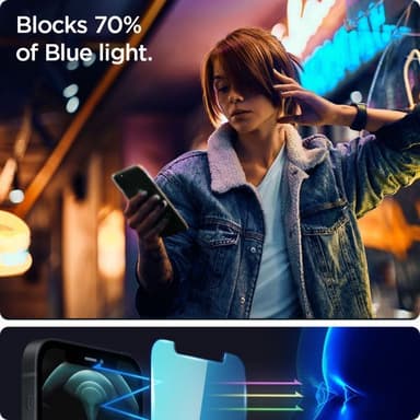 Spigen iPhone 13 Pro Max/iPhone 14 Plus Skjermbeskytter GLAS.tR EZ Fit Anti Bluelight 2-pack
