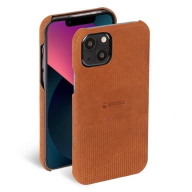 Krusell iPhone 13 Mini Deksel Leather Cover Cognac