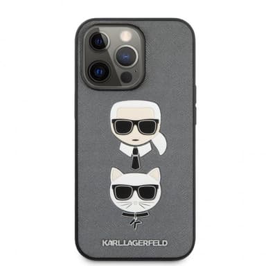 Karl Lagerfeld iPhone 13 Pro Deksel Saffiano Sølv