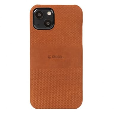 Krusell iPhone 13 Mini Deksel Leather Cover Cognac